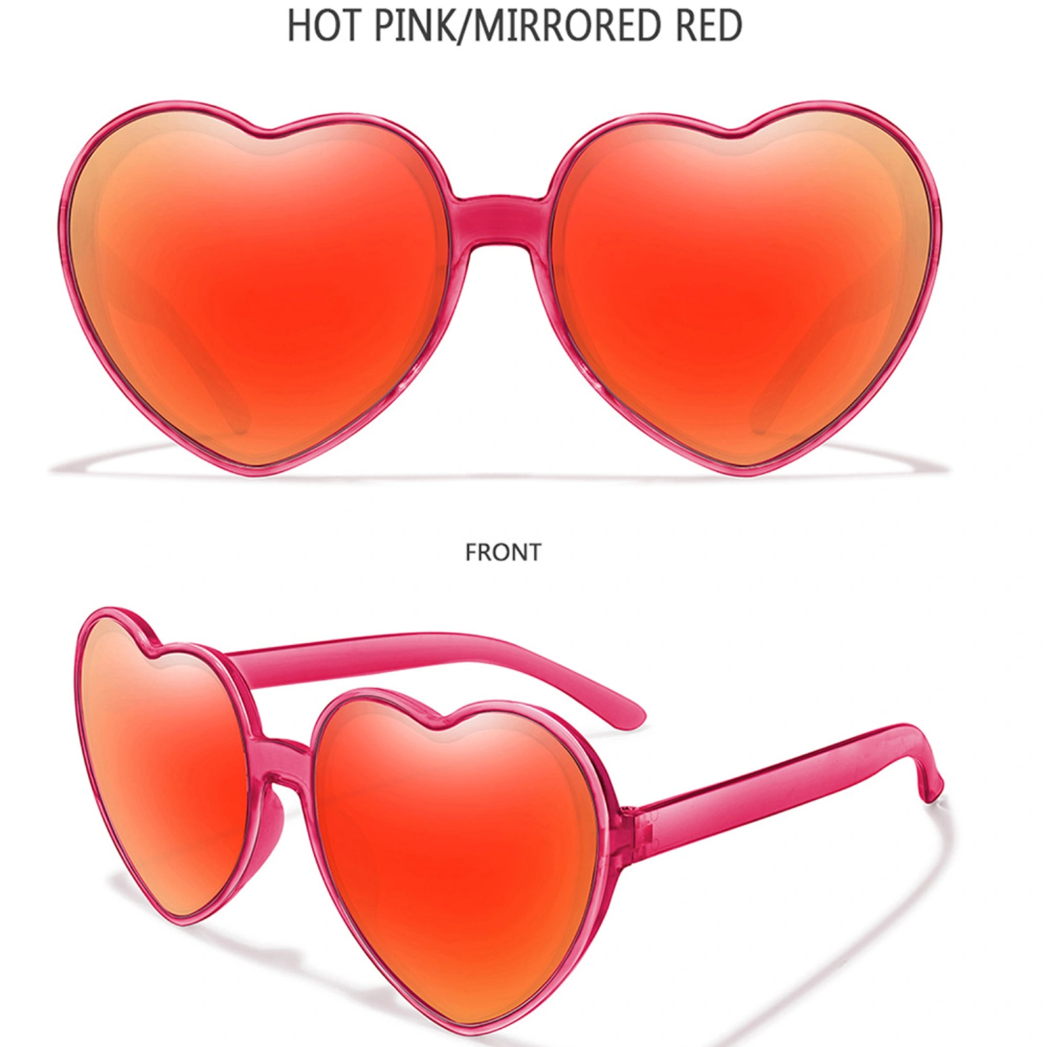Women Men Heart-Shaped Sunglasses Trendy Anti-UV Party Sunglasses