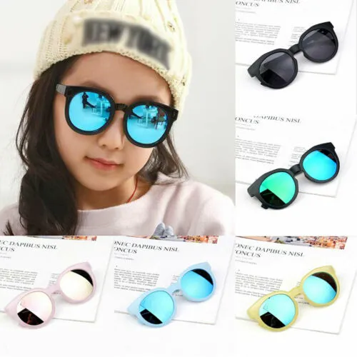 Kids Leisure Eyewear Frosted Daily Travel Shading Round Stylish Sunglasses