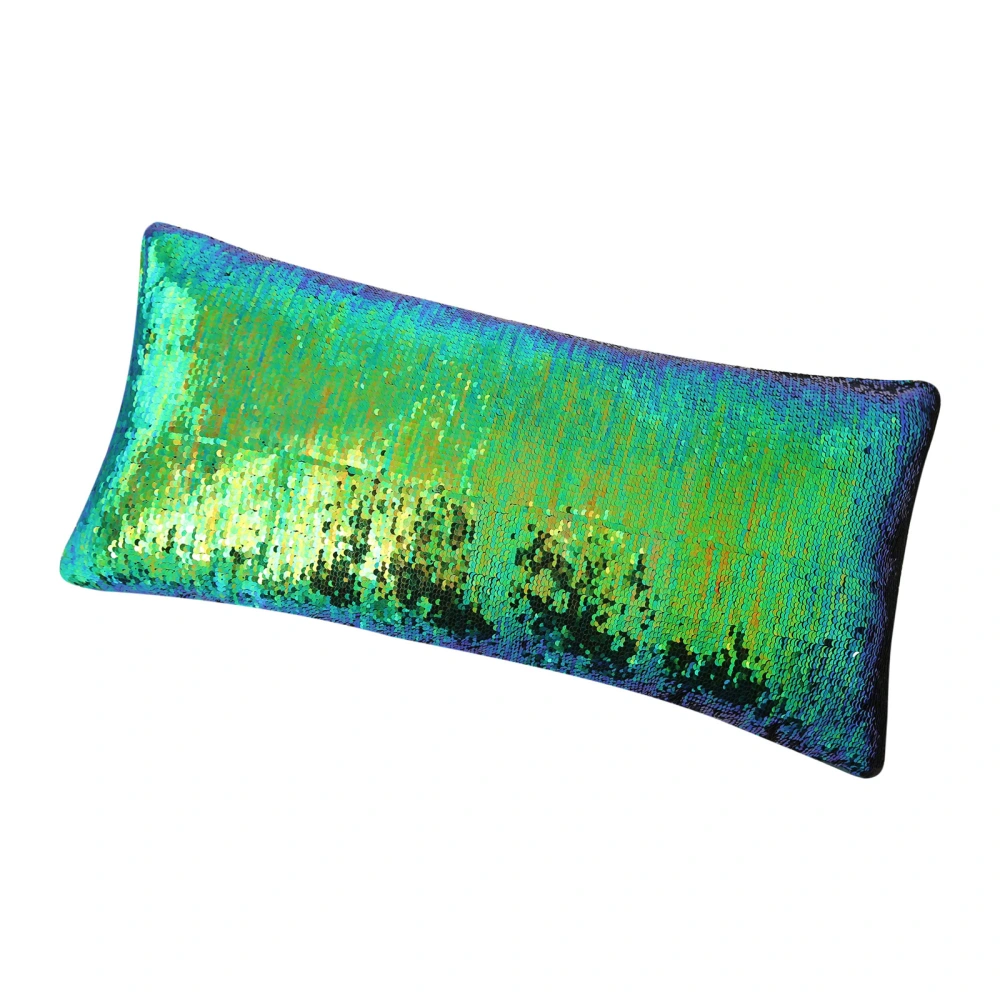 Reversible Sequins Pillow Covers, Rectangle Hidden Zipper Sofa Cushion Cover