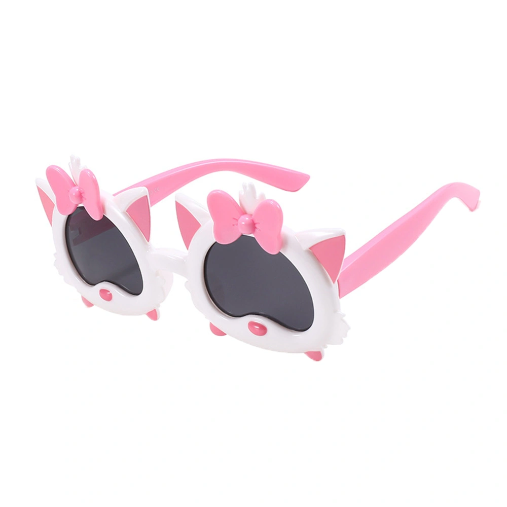 Kids Cute Sunglasses Cartoon Cat Bow Eye Protect Funny Sunglasses 