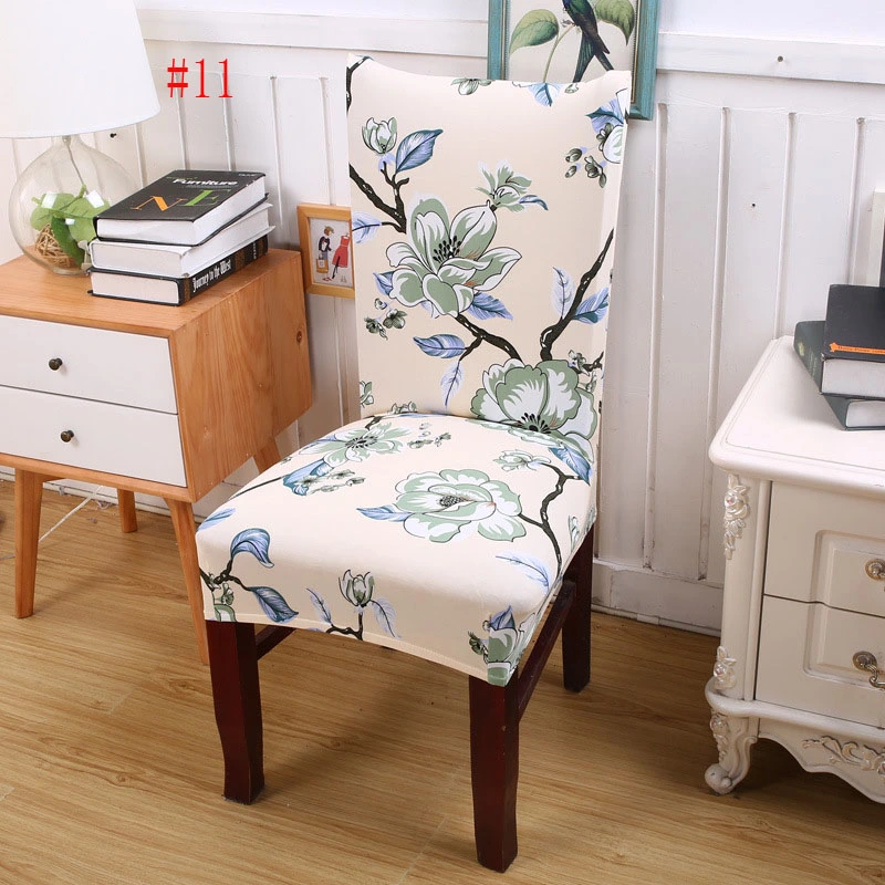 Creative Home Holiday Plant Flower Printing Decorative Chair Cover