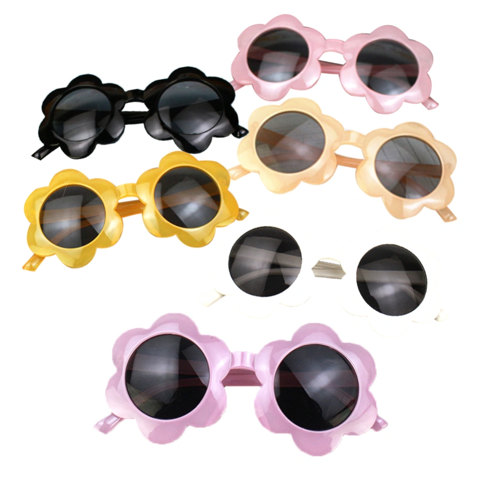 Cartoon Children Sunglasses, Kids Lightweight Flower Shape Festival Dark Glasses