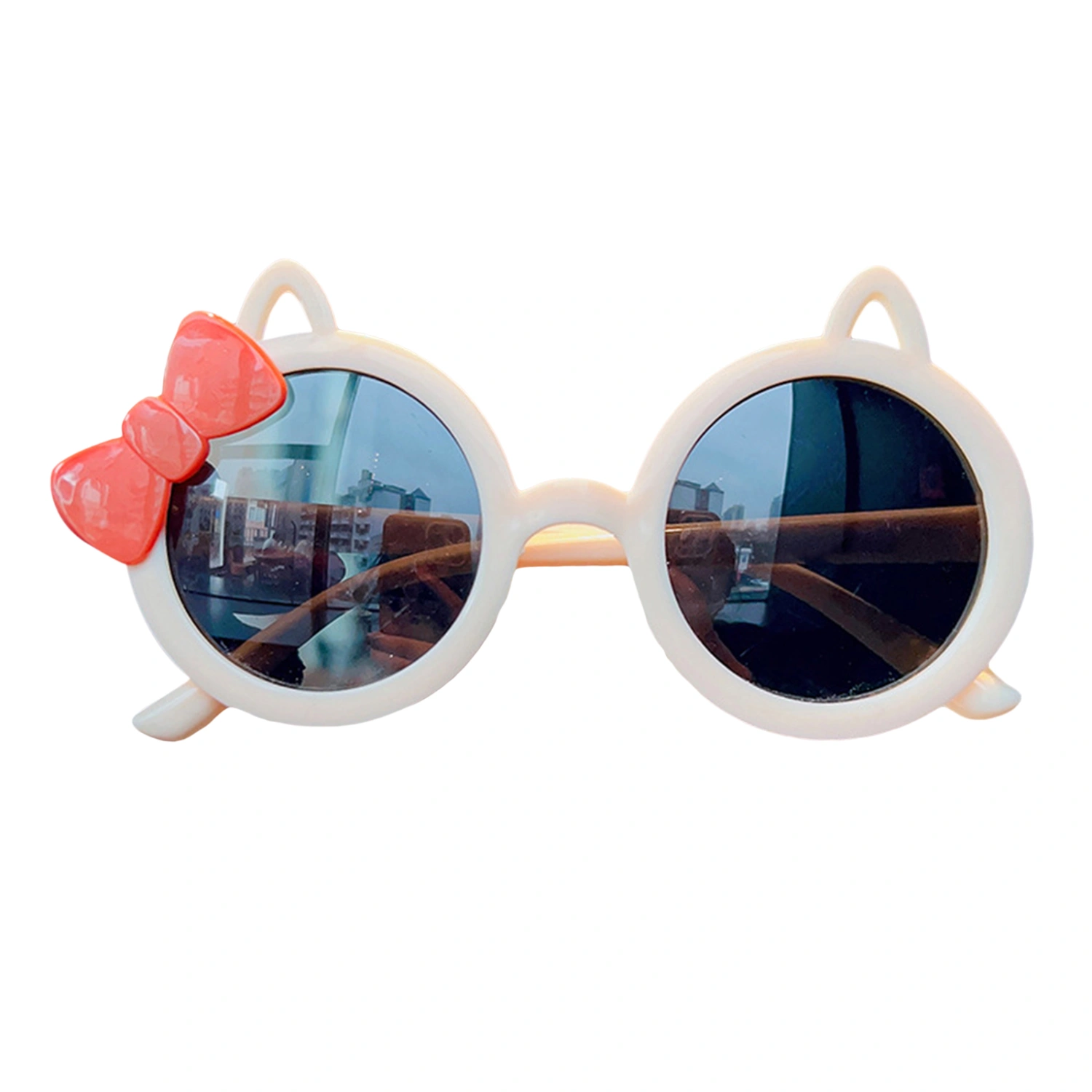 Kids Cat Ear Sunglasses, Cute Anti-UV Bow Sunglasses for Photography