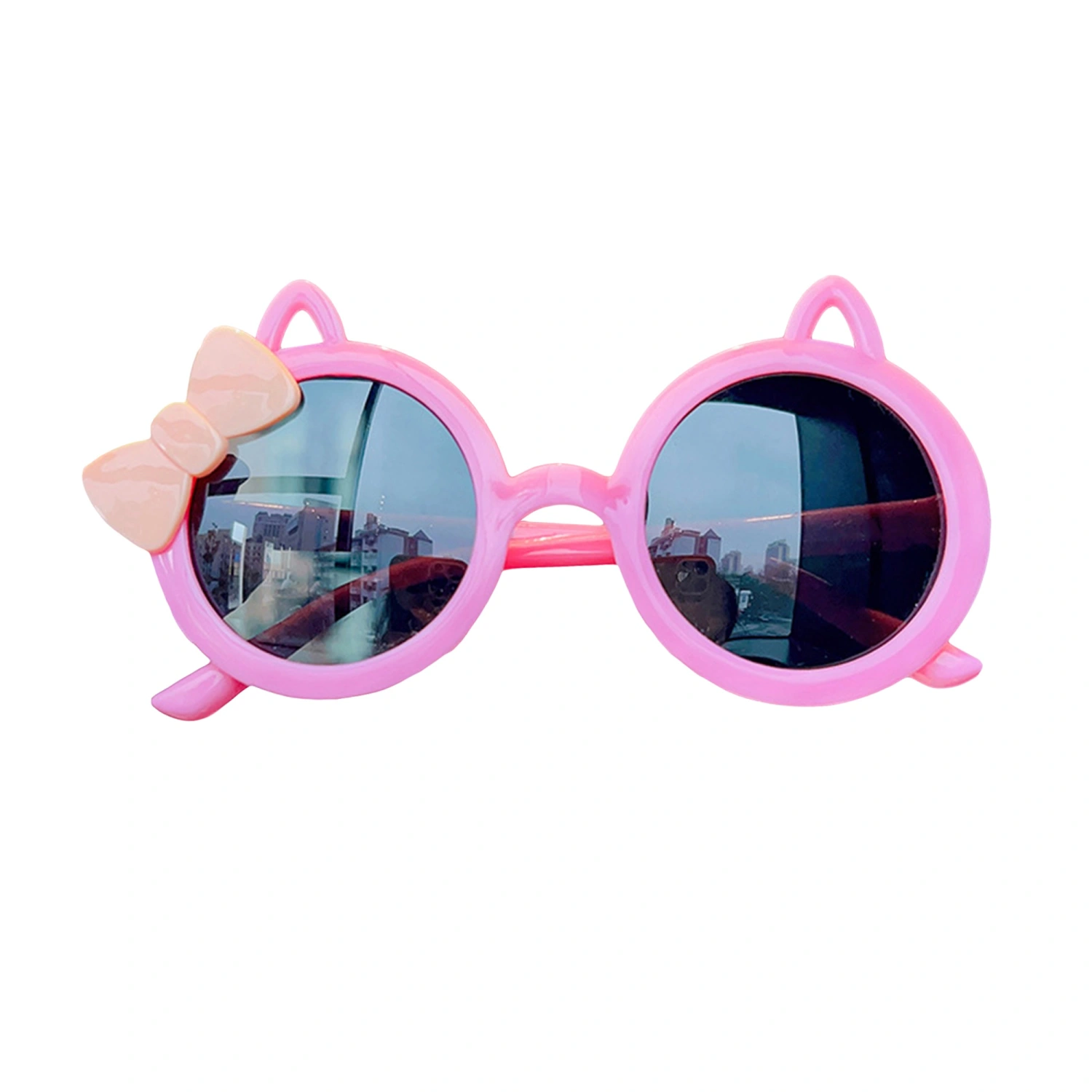 Kids Cat Ear Sunglasses, Cute Anti-UV Bow Sunglasses for Photography