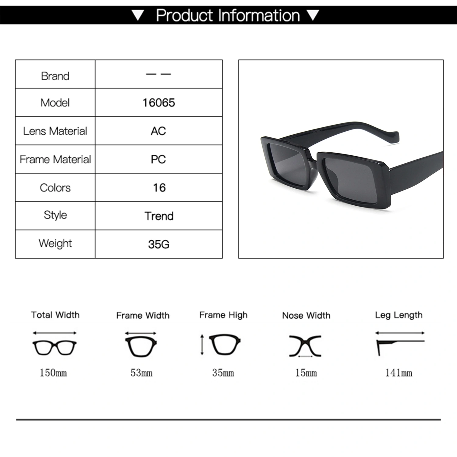 Women Square Eye Protect Funny Sunglasses Photo Party Props 