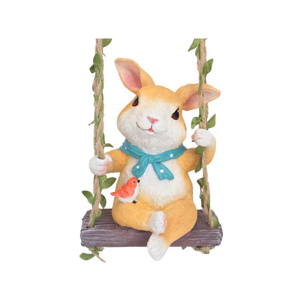 Outdoor Decor Resin Swing Rabbit/Cat/Deer Garden Statue Decor