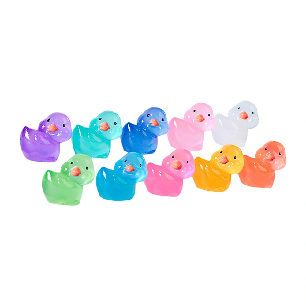 Luminous Tiny Ducks Micro Ducks Glow in The Dark Miniature Ornament