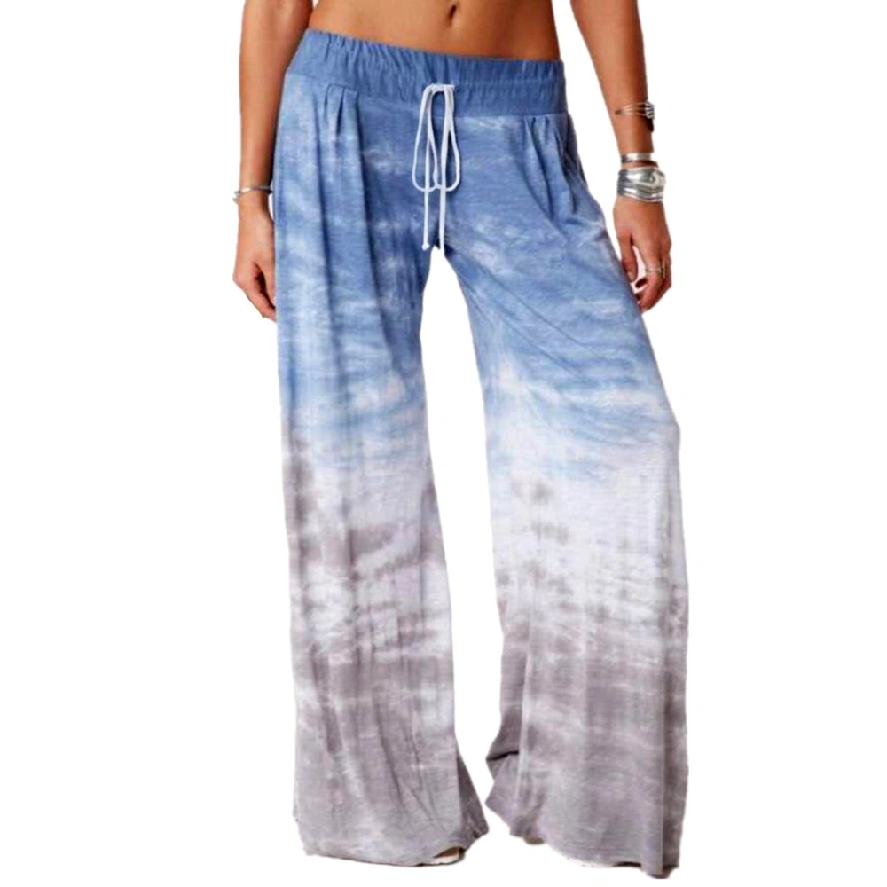 Women's Wide-legged Long Pants, Gradient Printed Loose Yoag Pants