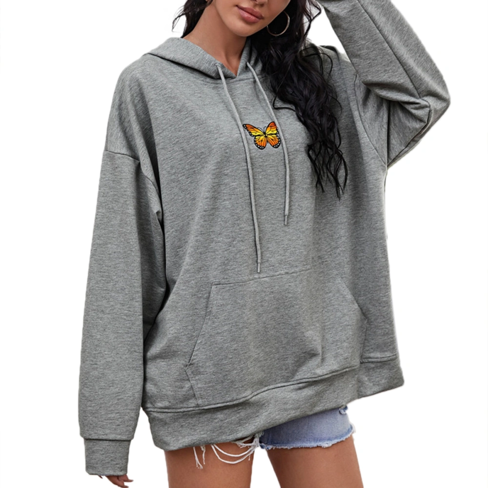 Women's Loose Fit Hoodie, Pullover Hooded Top with Front Pocket