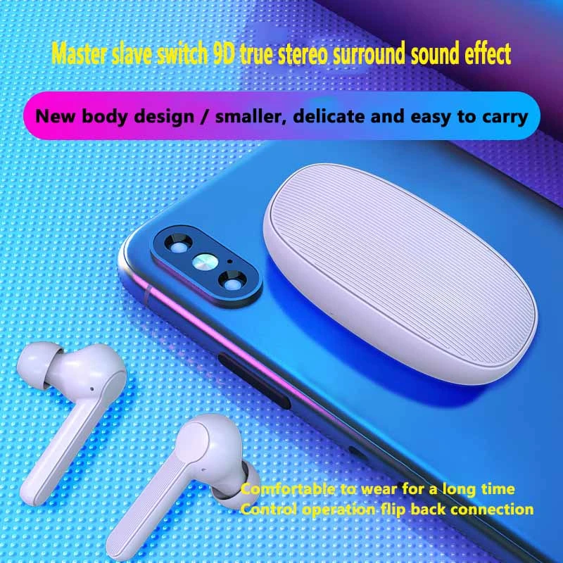 Bluetooth Headphones Sound Effect Wireless Earphones Charging Box