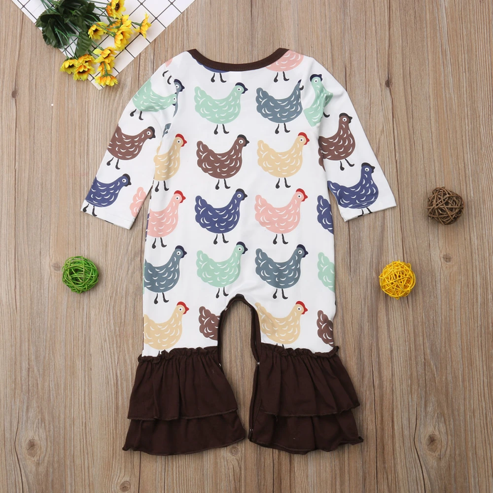 Baby Girl Floral Animal Printed Romper Playsuits Jumpsuit Clothes