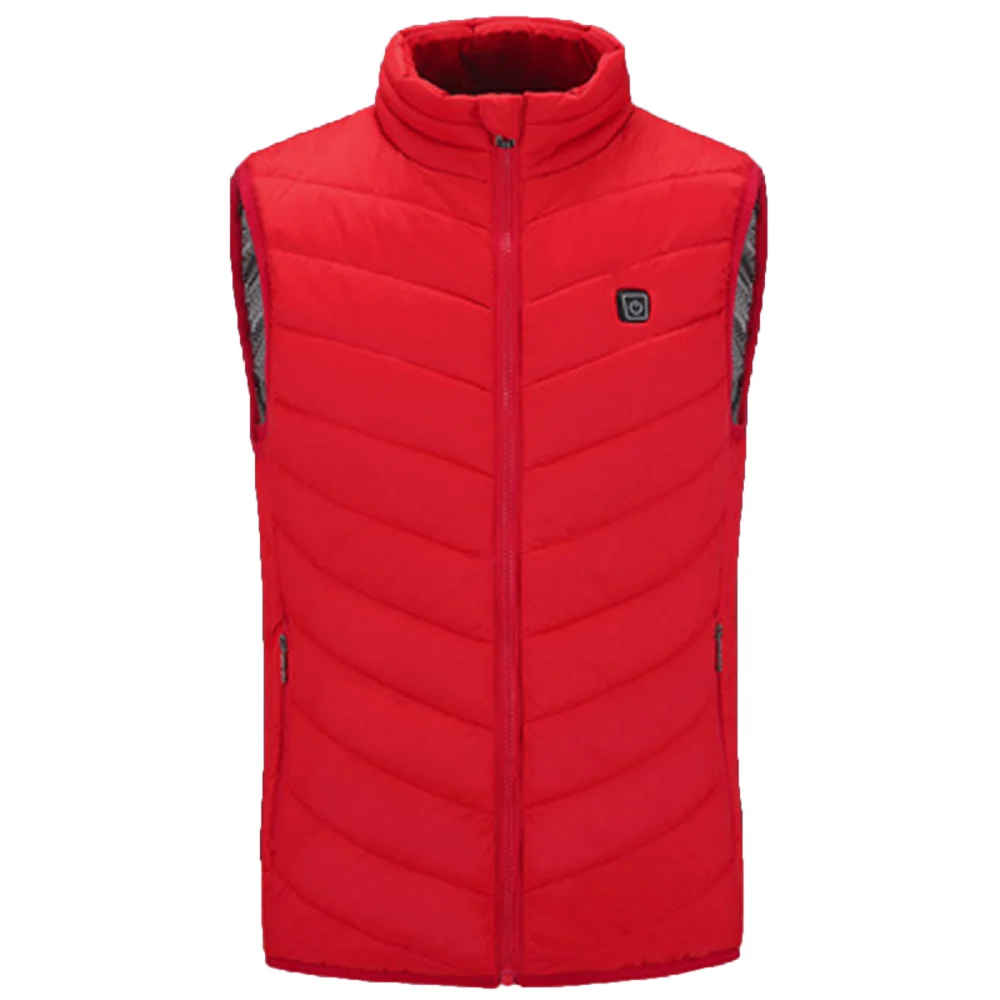 Men USB Electric Heated Vest, Temperature Control Infrared Heating Waistcoat