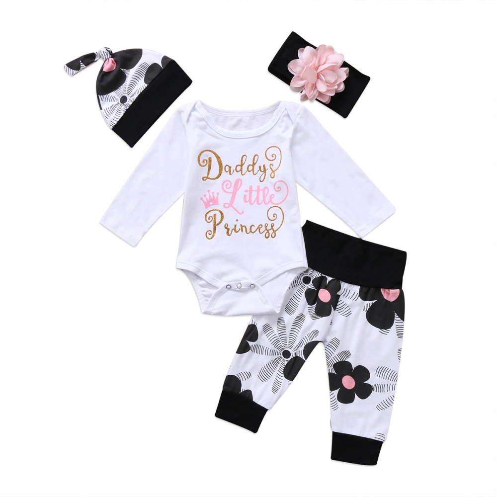 Baby's Romper Suit, Long Sleeve Round Neck Elastic Head Long Pants