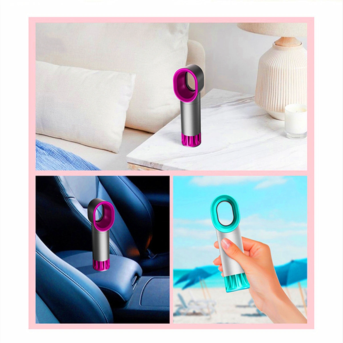 Portable Handheld Bladeless USB Fans, Personal Rechargeable Mini Fan