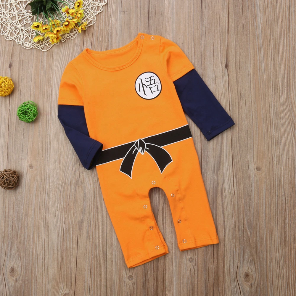 Unisex Kids Romper Long Sleeve Kung Fu Rompers Jumpsuit Clothes