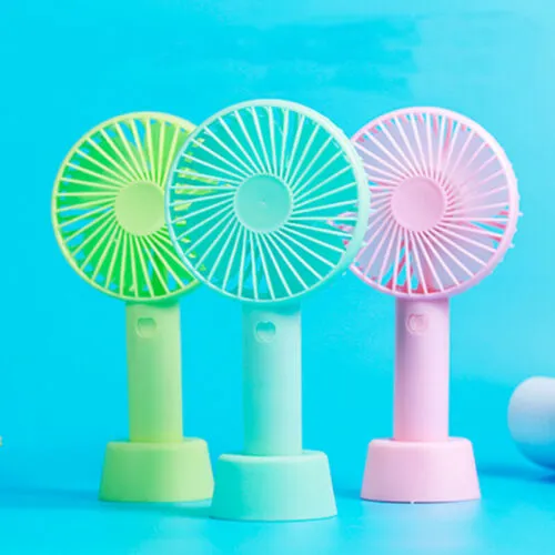 Portable Mini Handheld Fan USB Rechargeable Low Noise Three-speed Electric Fan