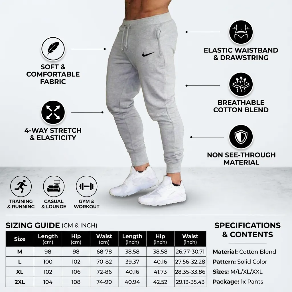 Men Trousers, Training Running Pants, Casual Sweatpants Tracksuit