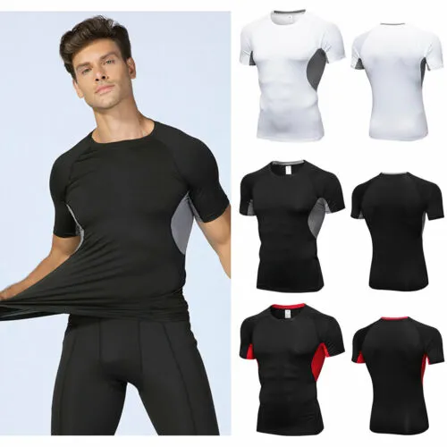 Men Workout T-shirt, Gym Fitness Sportswear, Running Sport Clothes