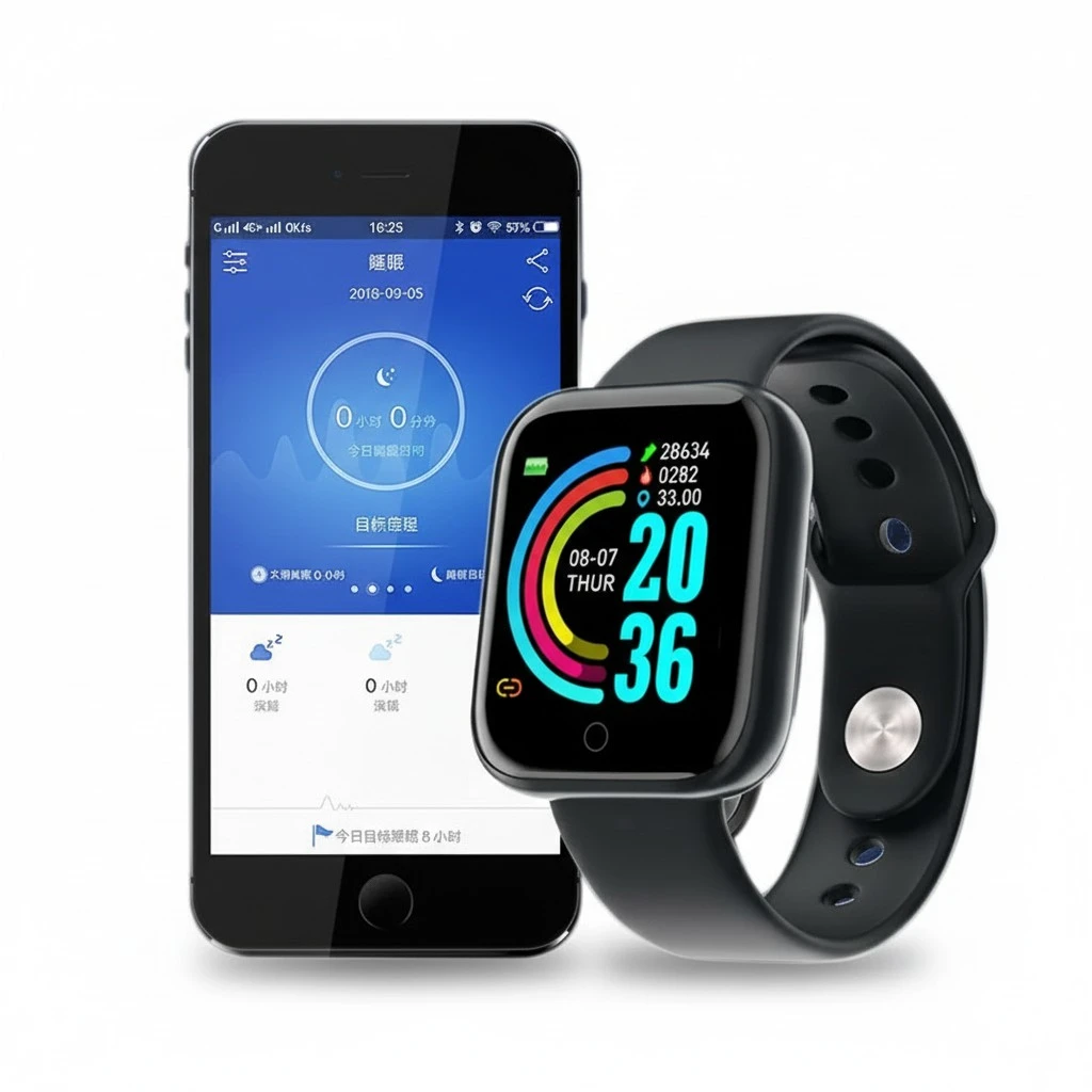 Y68 Sports Smart Watch Heart Rate Blood Pressure Oxygen Bracelet