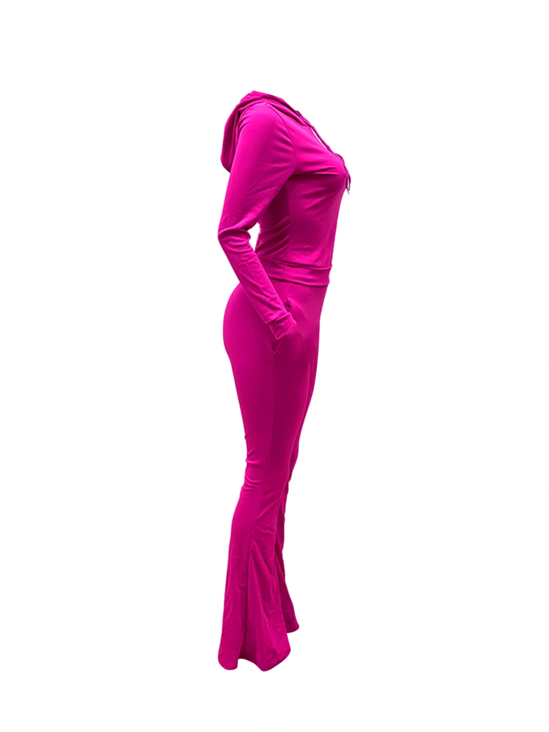 Women's Two Piece Set Hoodie Clothes Bell-Bottoms Trousers Sports Suit
