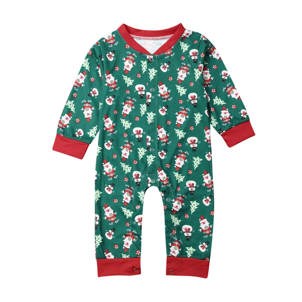 Toddler Baby Bodysuit, Christmas Santa Printed Long Sleeve Jumpsuit