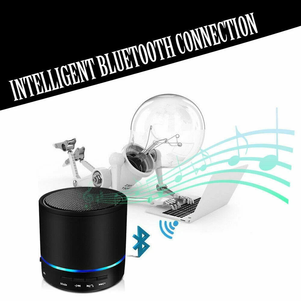 Rechargeable Wireless Speaker Mini Super Bass Speakers Black Speaker