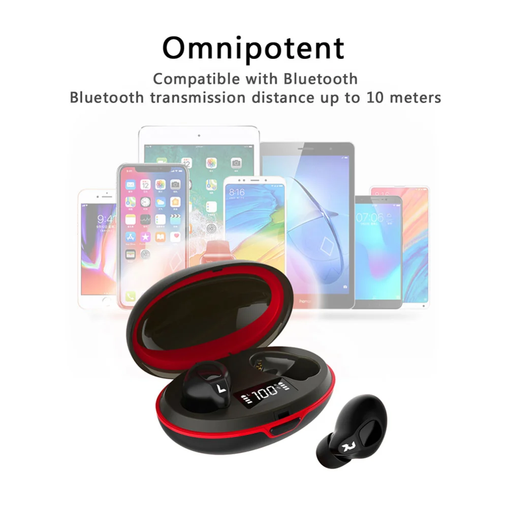 Bluetooth 5.0 Headset, IPX6 Stereo Touch Control Headphones