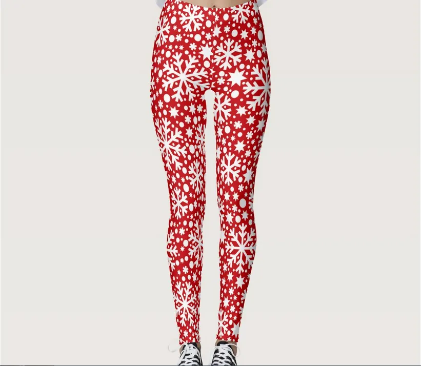 Women's Printing Long Trousers, High-Waisted Streetwear Skinny Pants