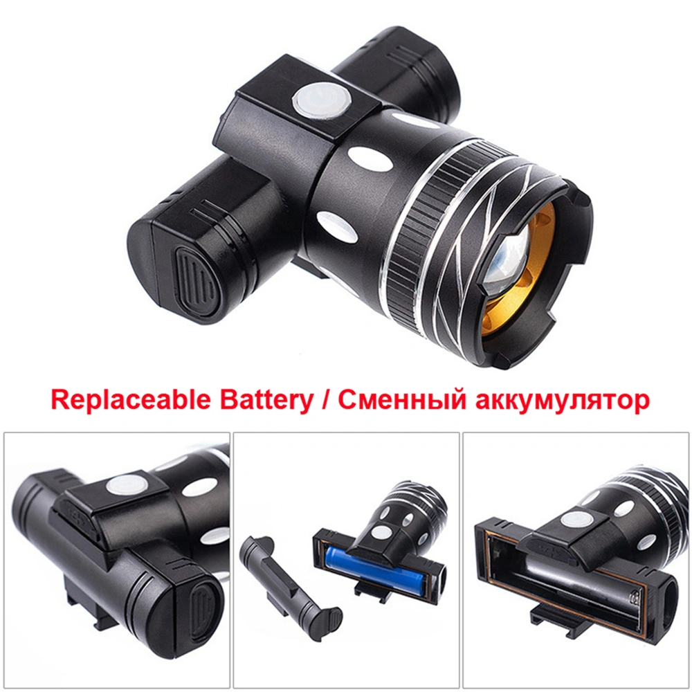 Bicycle Headlight Highlight LED Adjustable Focus Design with 3 Modes