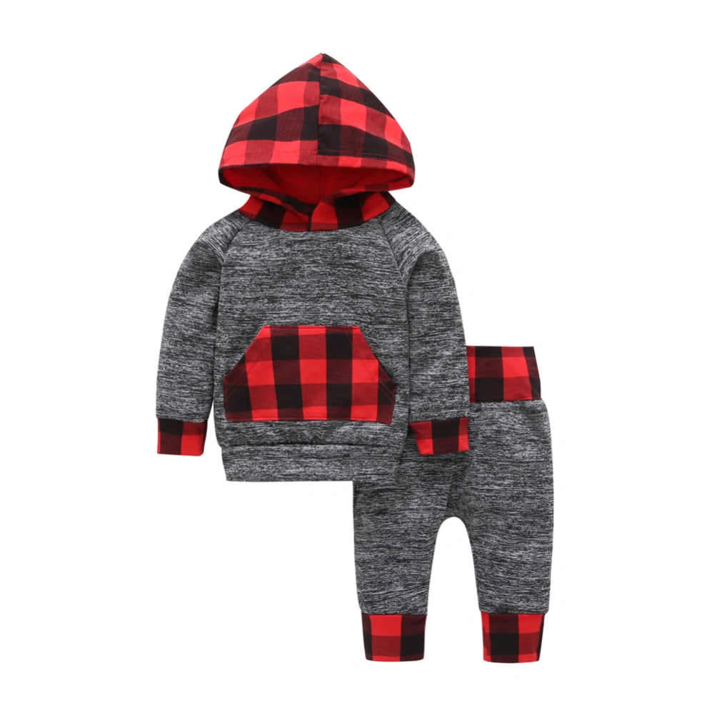 Infant Baby Color Block Clothes, Long Sleeve Hoodie + Long Trousers