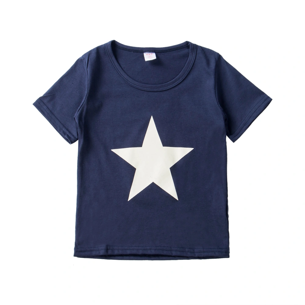 Toddler Unisex T-shirt, Short Sleeve Print Tops, Crew Neck Clothes