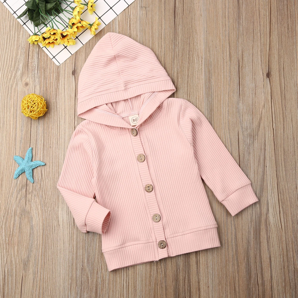 Newborn Baby Single Breasted Plain Knitted Coat for Boys Girls