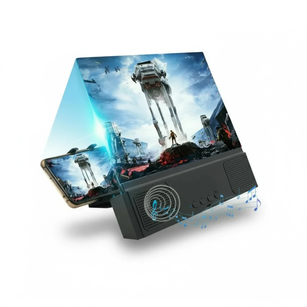 Mobile Phone Screen Magnifier for 3D Projector Movies Videos Game