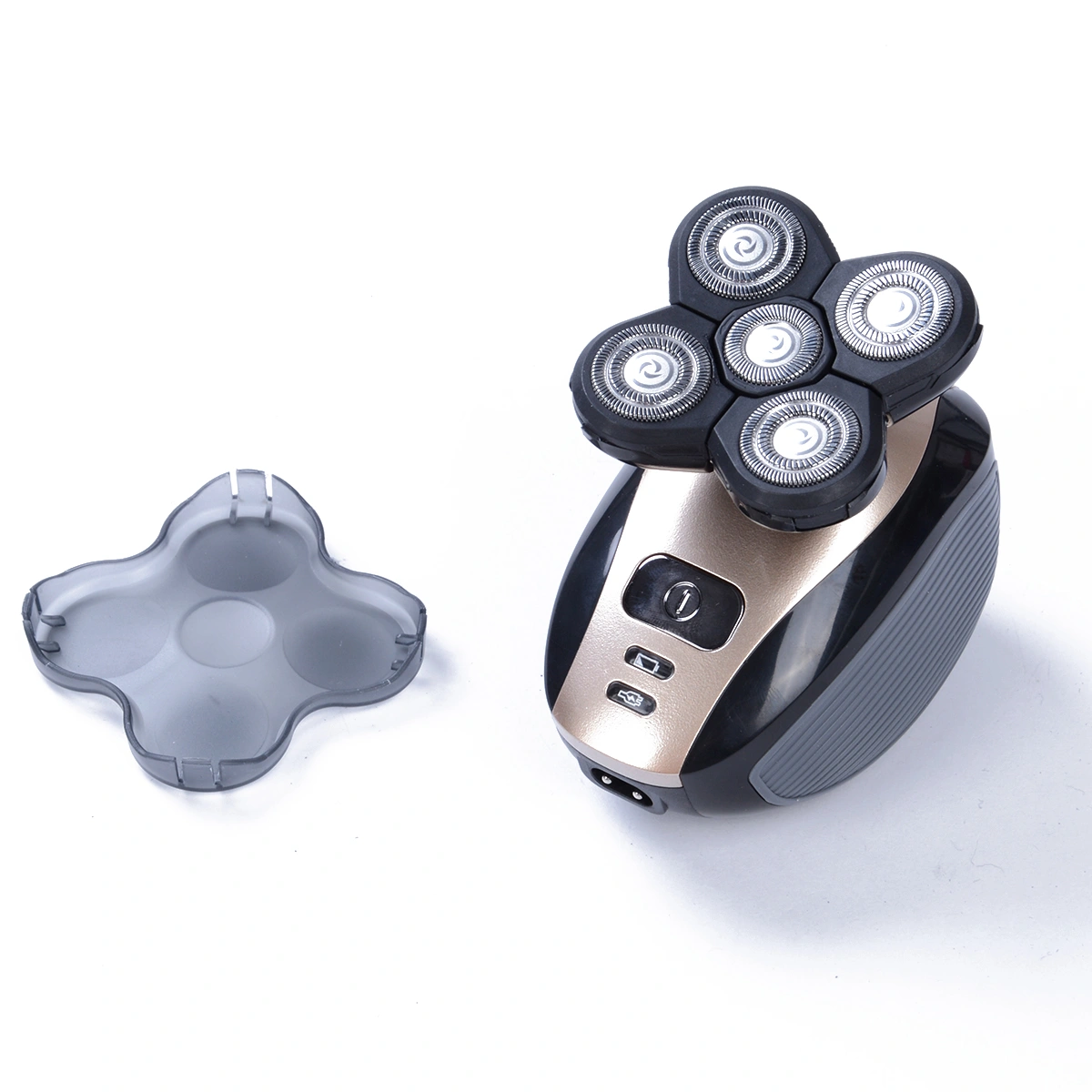 5-In-1 4D Rotary Rechargeable Bald Head Shaver Beard Trimmer