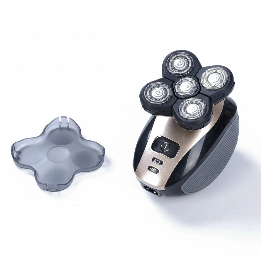 5-In-1 4D Rotary Rechargeable Bald Head Shaver Beard Trimmer