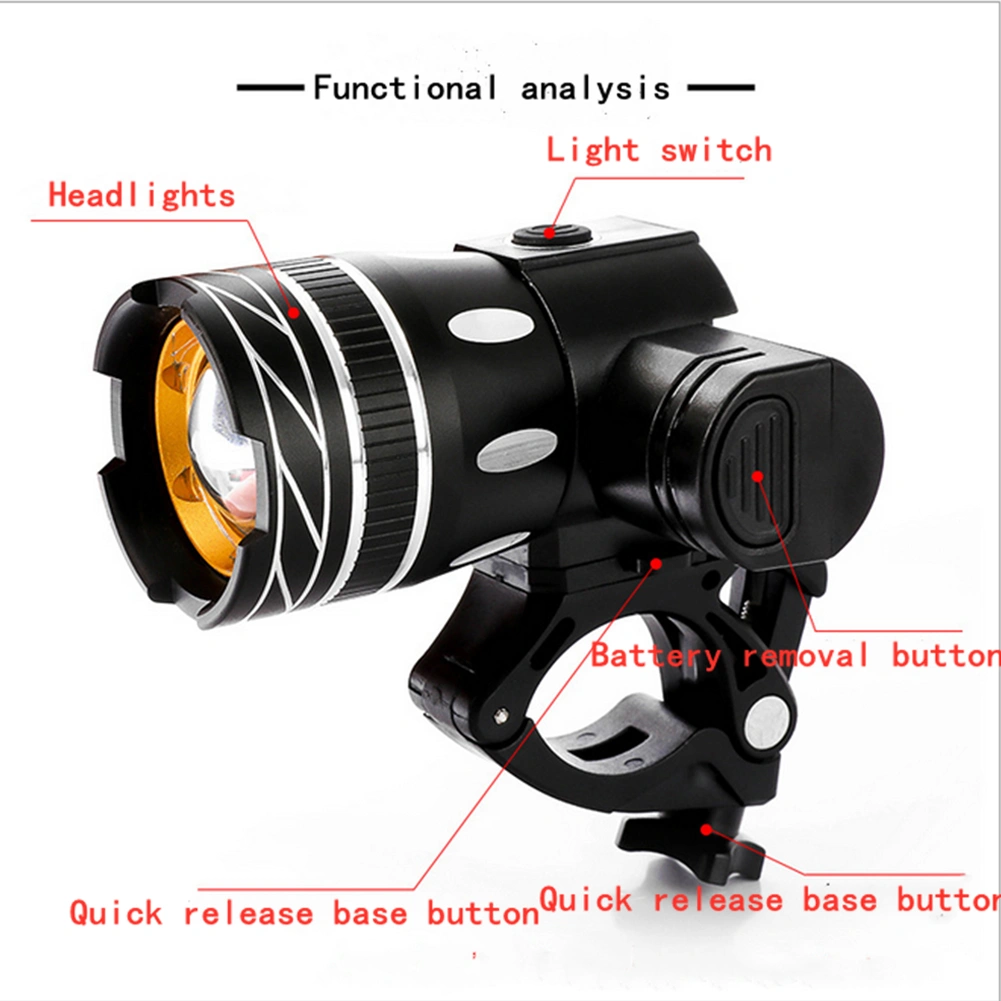 LED Mountain Cycle Head Light Waterproof USB Rechargeable Bicycle Front Lamp