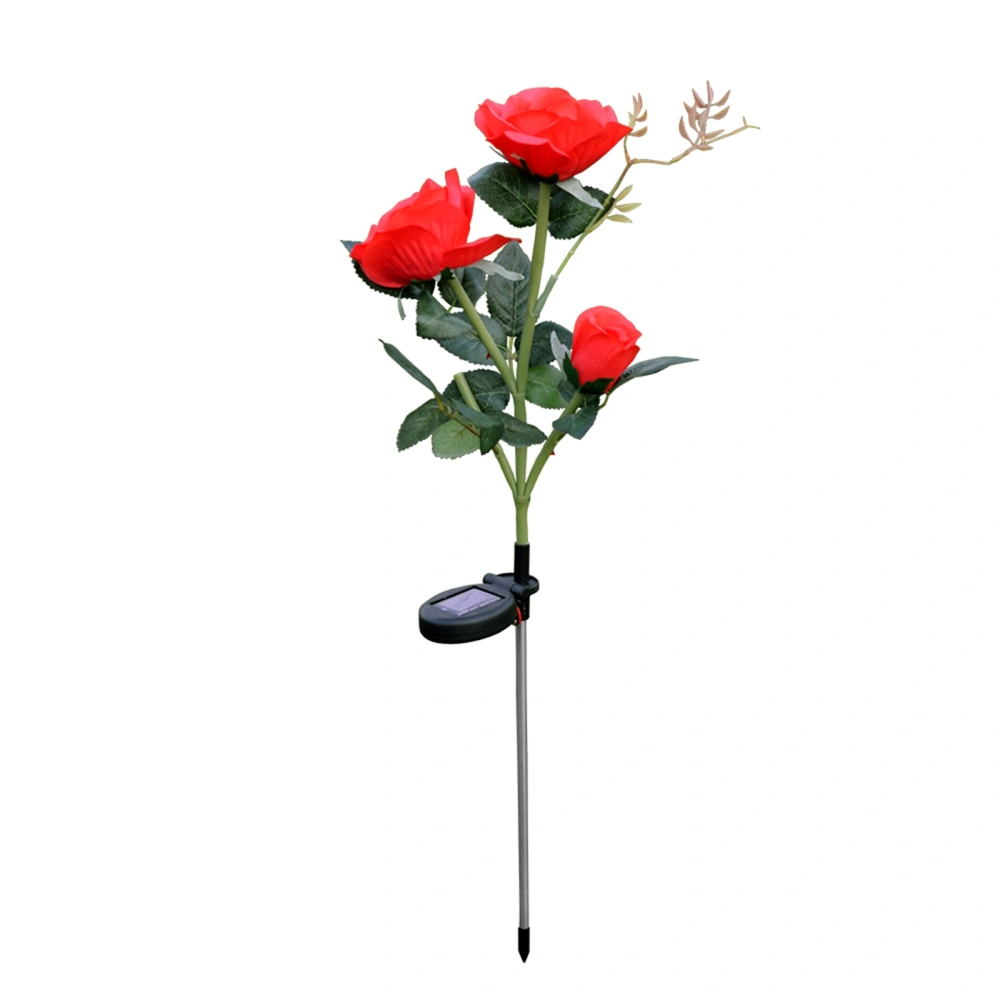 Garden LED Lights, Solar Power Rose Flower Shaped Floor Pin Lamp