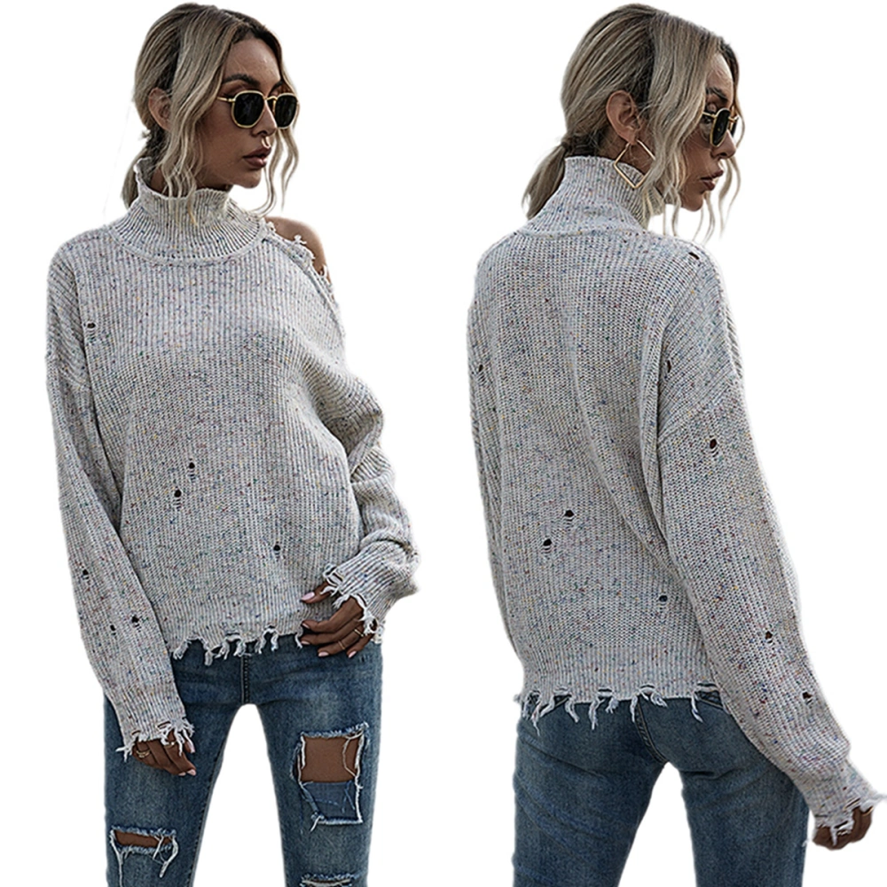 Women's Winter Solid Color Long Sleeve Knit Turtleneck Sweater