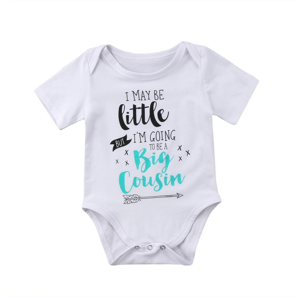 Baby Boy’s Summer Unique Letter Print Short Sleeve Triangle Romper