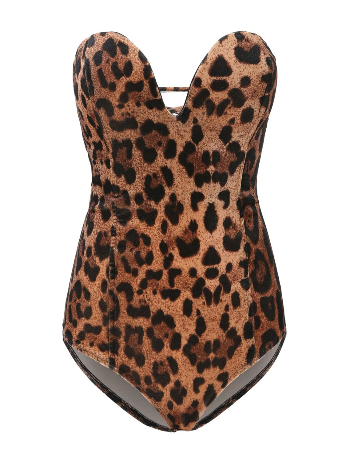 Women's Strapless Bodysuit Cross Back Velvet Bodycon Leotard Top