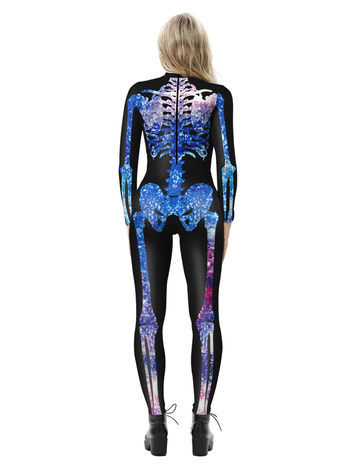 Women's 3D Printed Skeleton Jumpsuit for Masquerade, Halloween Parties