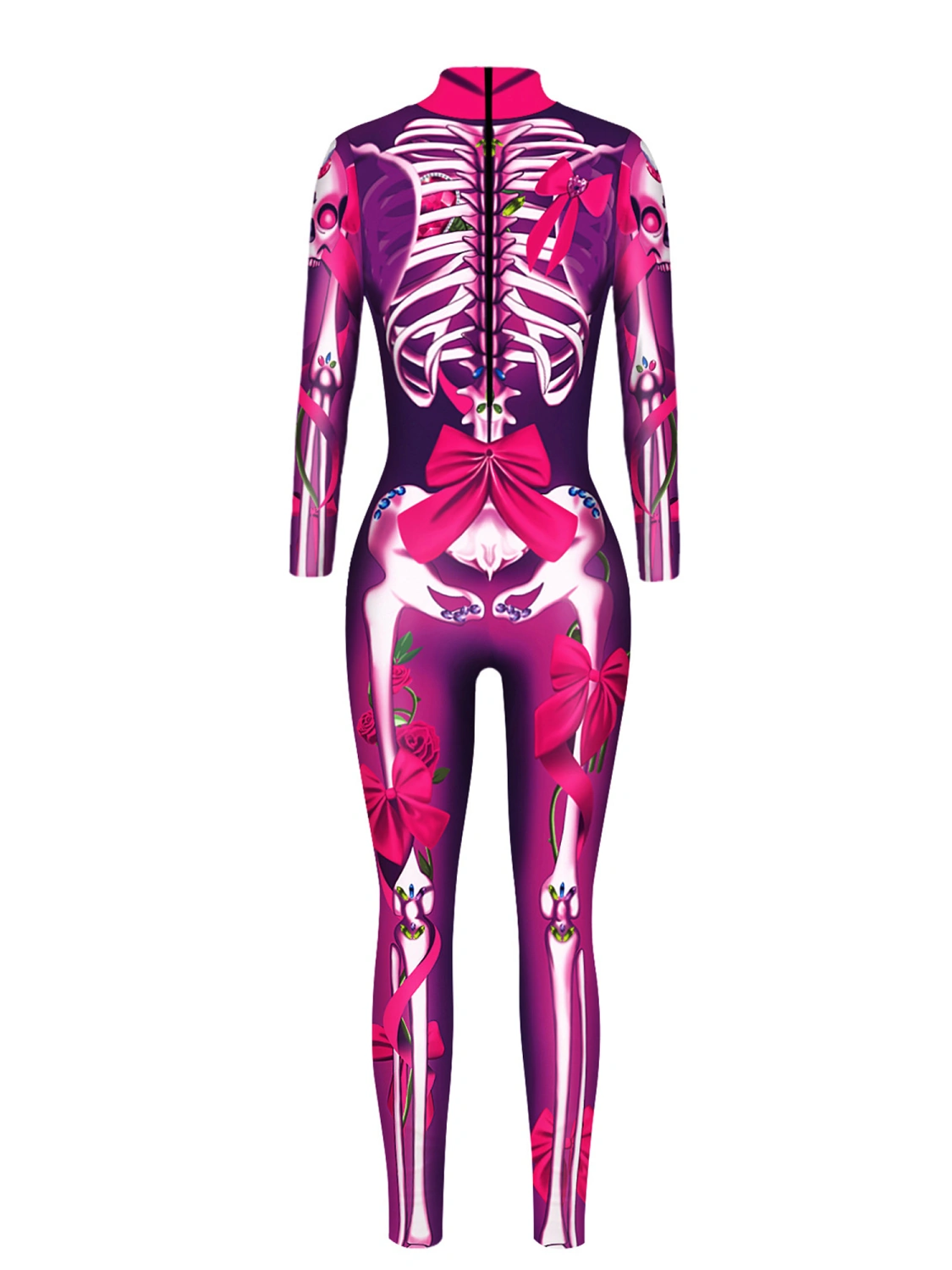 Women's 3D Printed Skeleton Jumpsuit for Masquerade, Halloween Parties