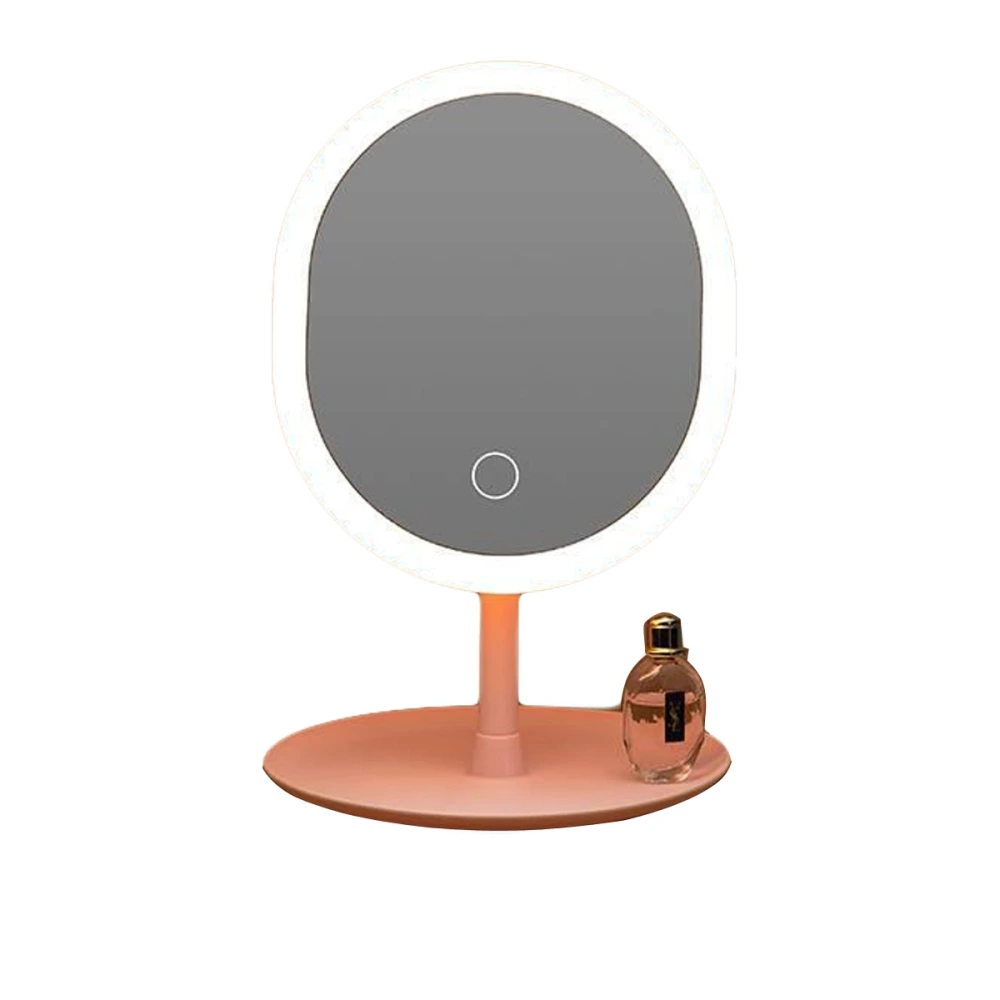 Cosmetic Mirror Rotating Oval Touch Switch Rechargeable Makeup Mirror