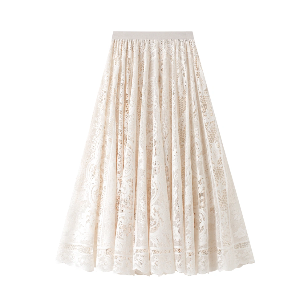 Women's Skirt, Lace Irregular Stitching Tulle Skirt for Travelling Dating