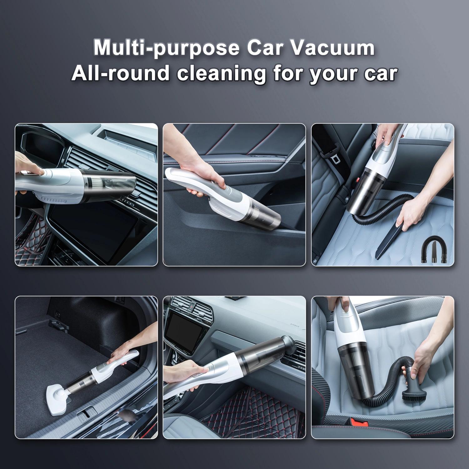 Home Car Vacuum Cleaner, Low Noise Handheld Portable Vacuum Cleaner