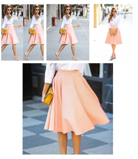 Women Pleated Skirt, Plain Elasticated High Waist Loose Midi Skirts