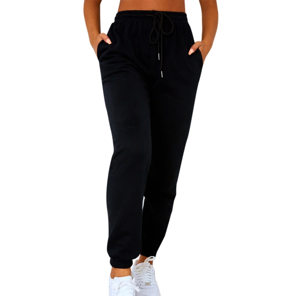 Women Casual Print Pants, Adults Loose Sweatpants with Slant Pockets Drawstring