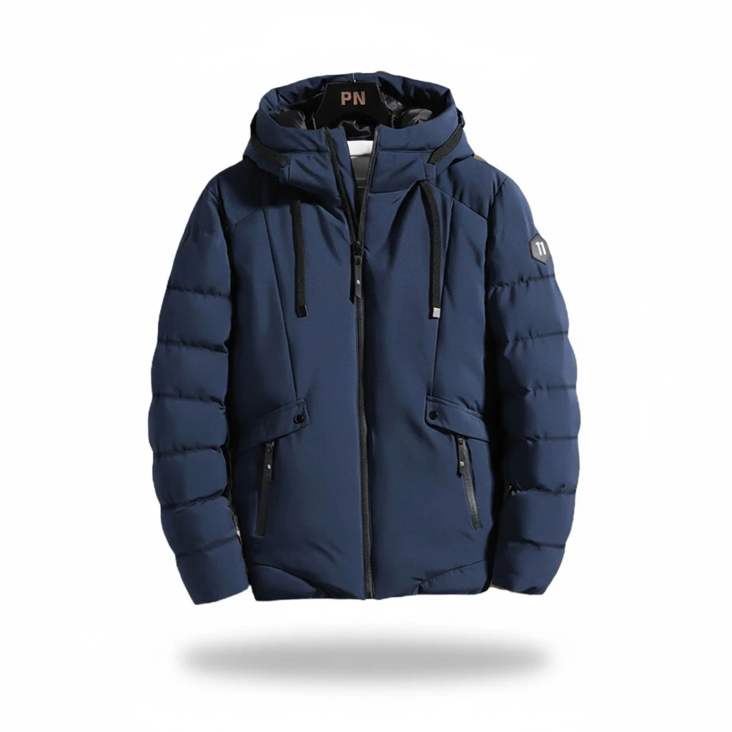 Men's Coat, Autumn Winter Warm Thick Zipper Hooded Jacket for Vacation