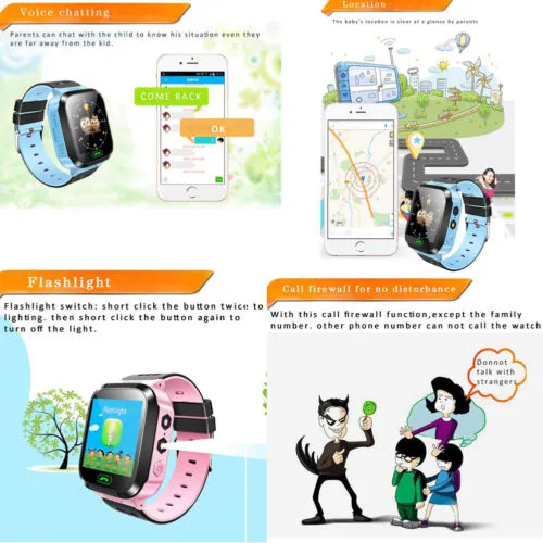 Little Kids Smart Watch, 1.44Inch HD Touch Screen GPS SOS Call Location Watch
