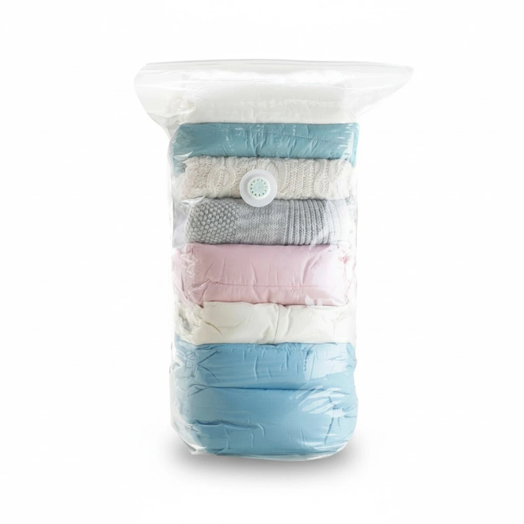 Vacuum Storage Bags No Pumps Needed Reusable Compression Space Saver